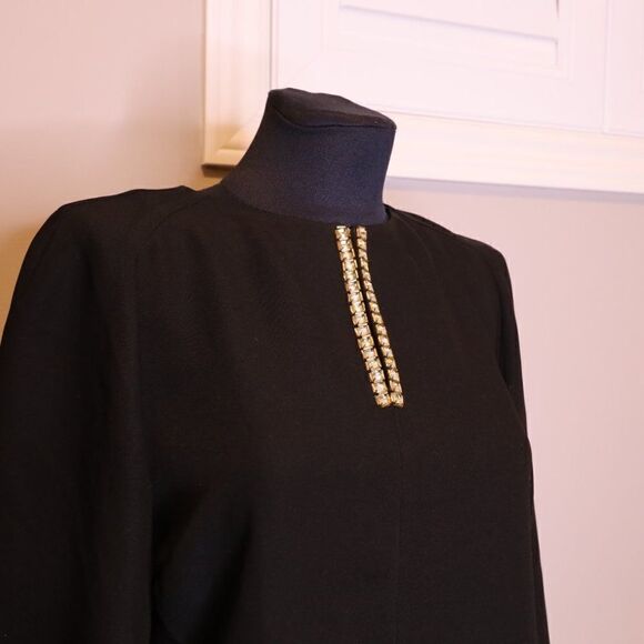 Ted Baker Black Rhinestone Blouse Sz S - Picture 5 of 5